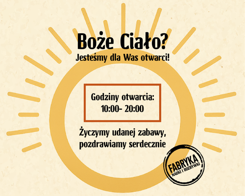 Godziny otwarcia w Boże Ciało
