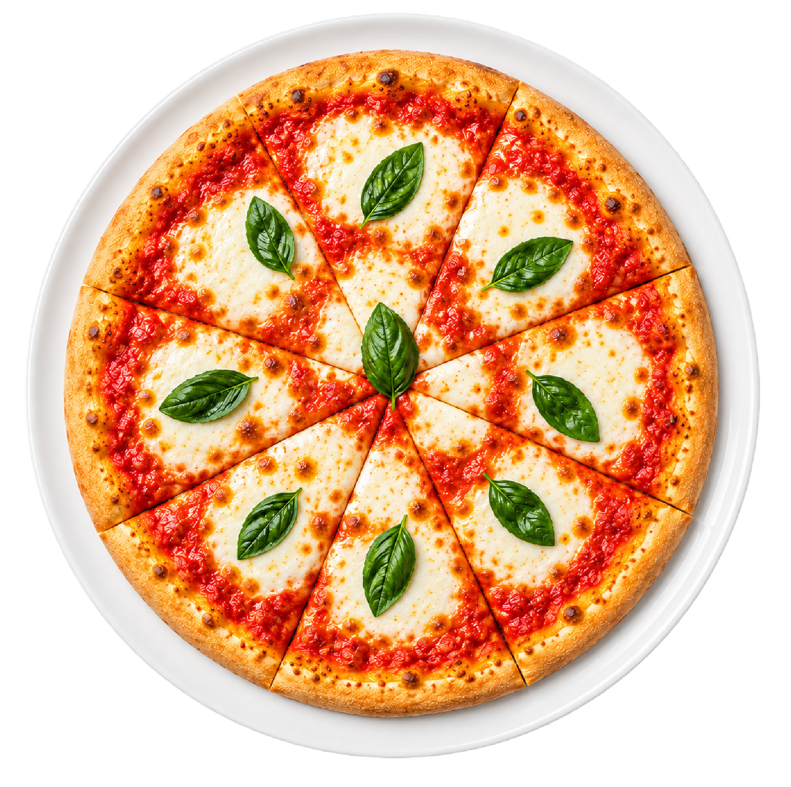 Pizza Margherita na talerzu