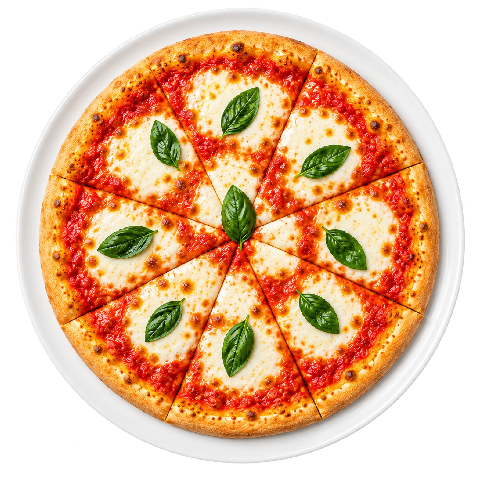 Pizza Margherita na talerzu