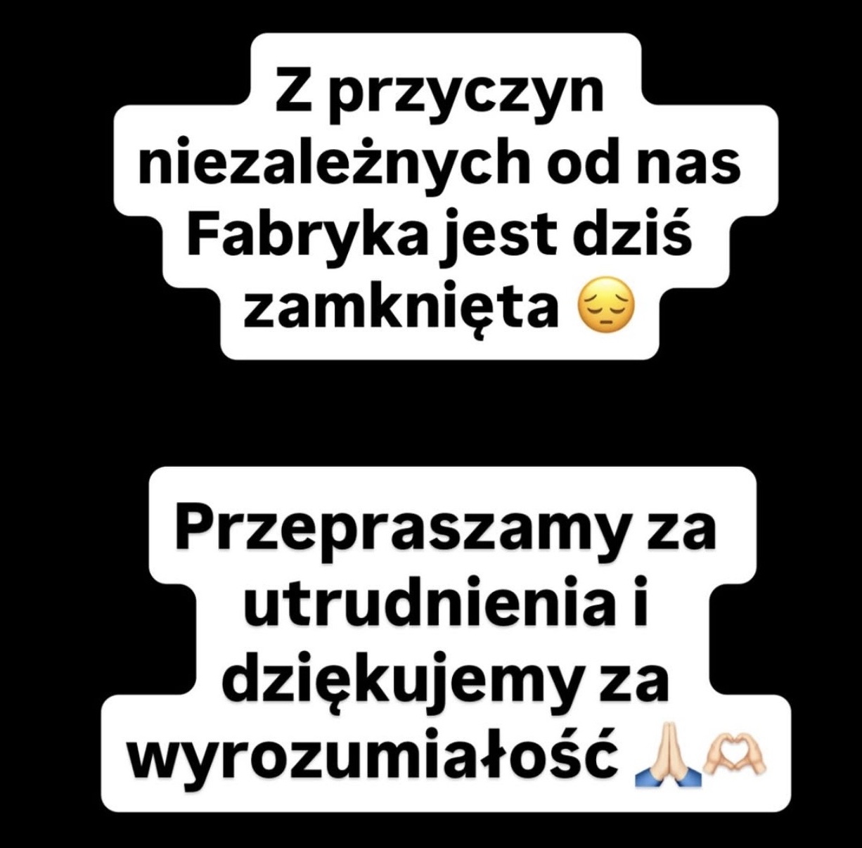 10.01.2026 Fabryka jest nieczynna